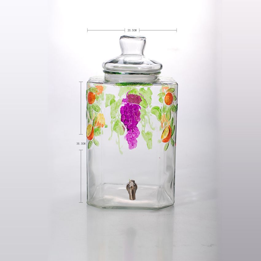 Glass Beverage Dispenser With Stainless Steel Spigot Buy Glass